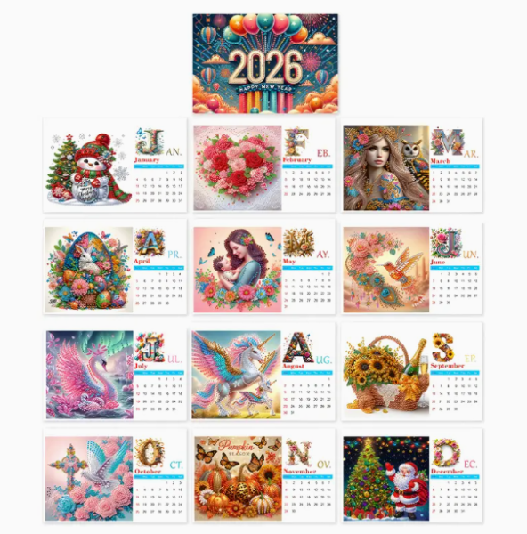 Diamond Painting Jahreskalender 2026